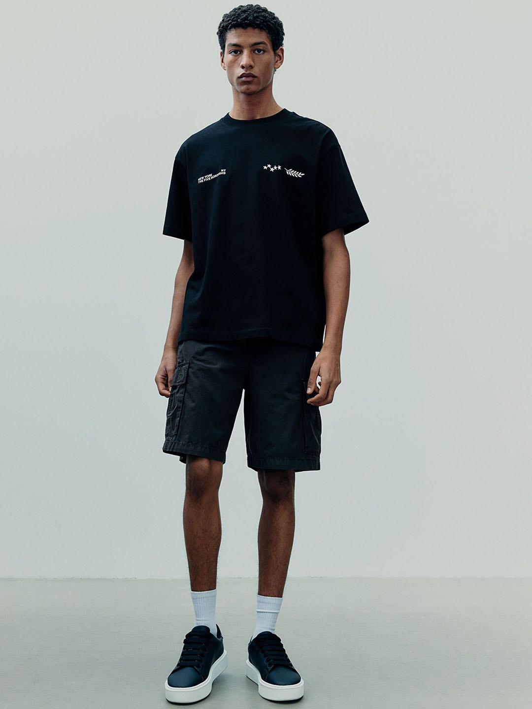 

H&M Relaxed Fit Cargo Shorts, Grey