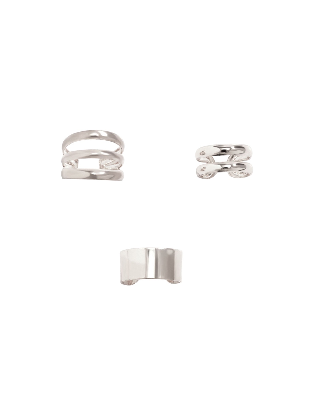 

LULU & SKY Contemporary Ear Cuff Earrings, White