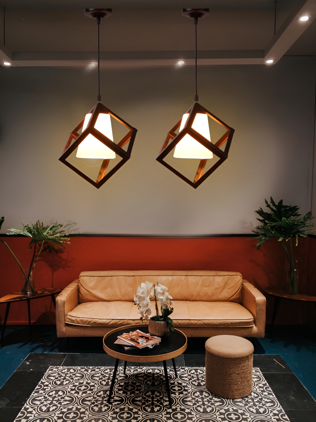 

GAUVIK Black Glass Ceiling Lamp