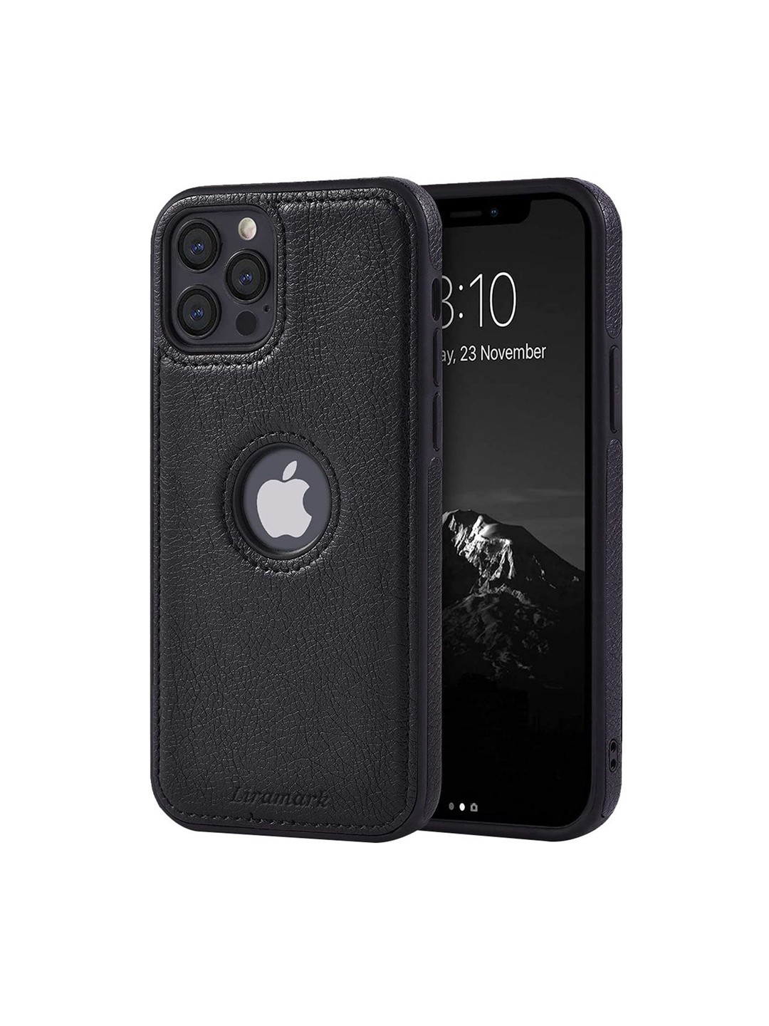 

LIRAMARK Solid Printed iPhone 12 Pro Max Back Case Mobile Accessories, Black