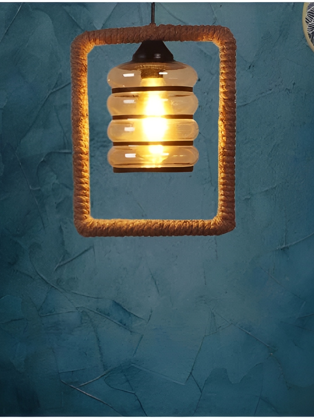 

GAUVIK Beige Glass Ceiling Lamp