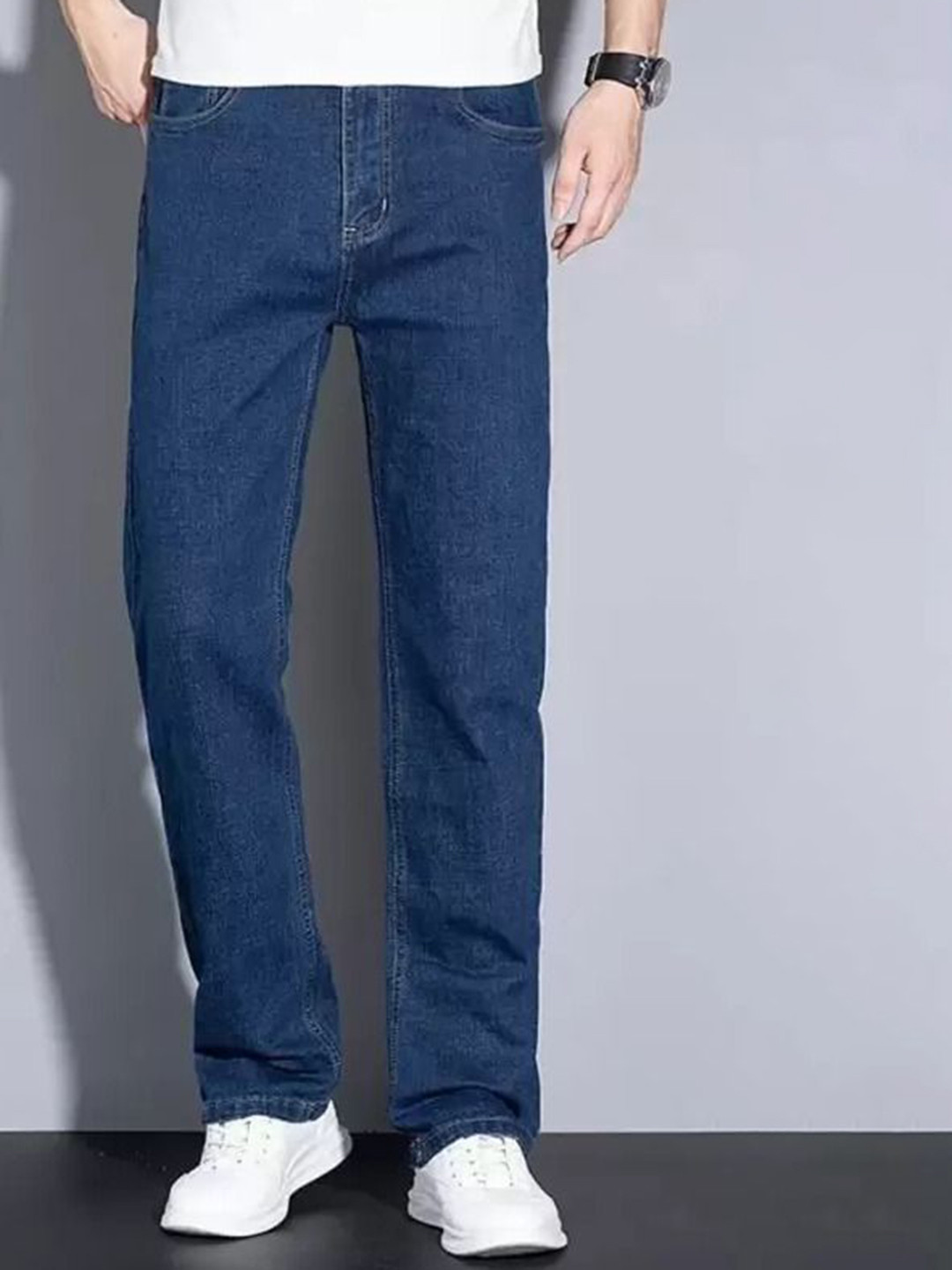 

COMFITS Men Classic Slash Knee Stretchable Jeans, Blue