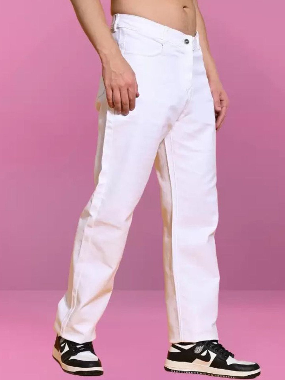 

COMFITS Men Classic Highly Distressed Stretchable Jeans, White
