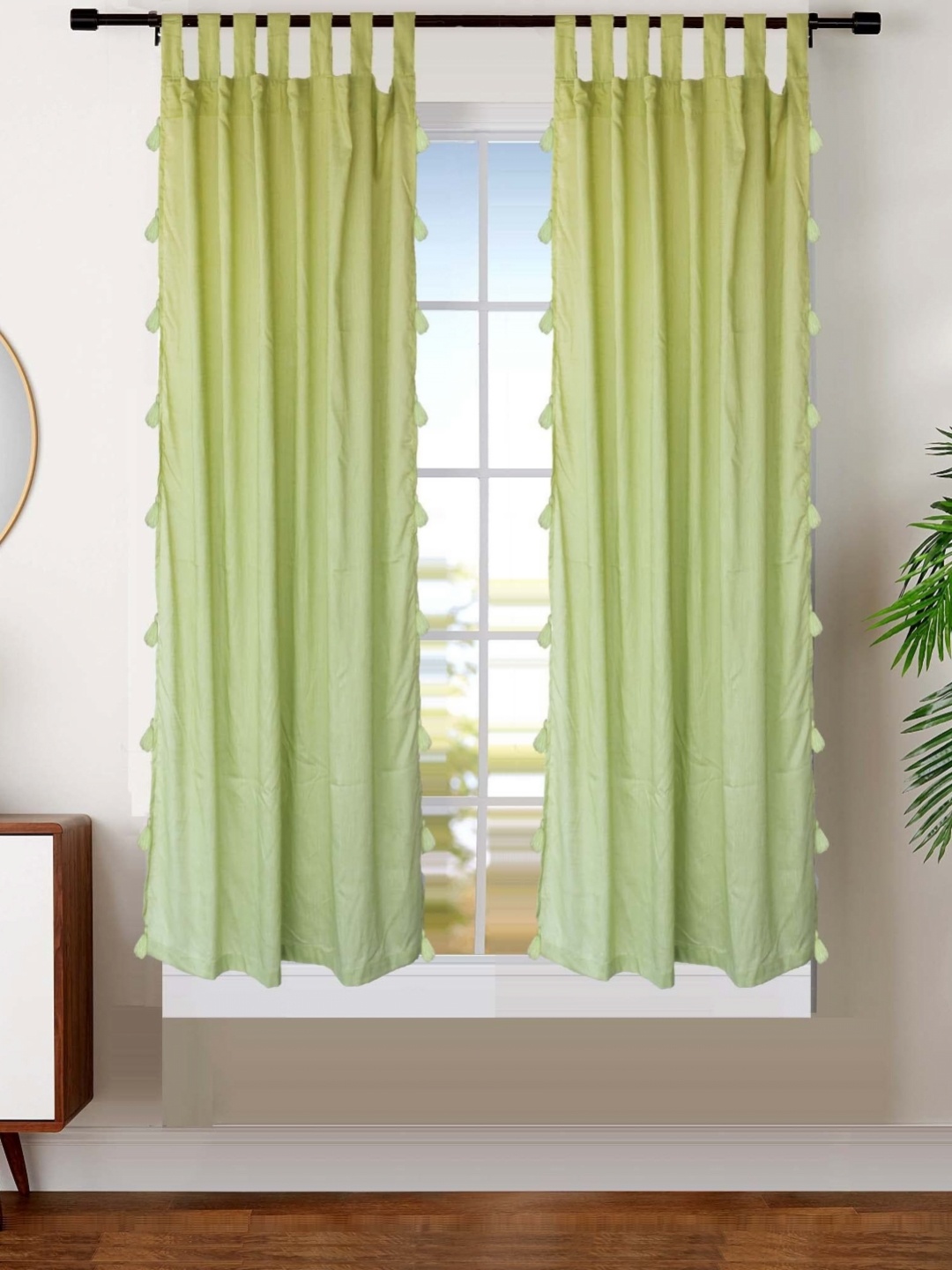 

Dekor World Multicoloured Set of 2 Sheer Window Curtain, Multi
