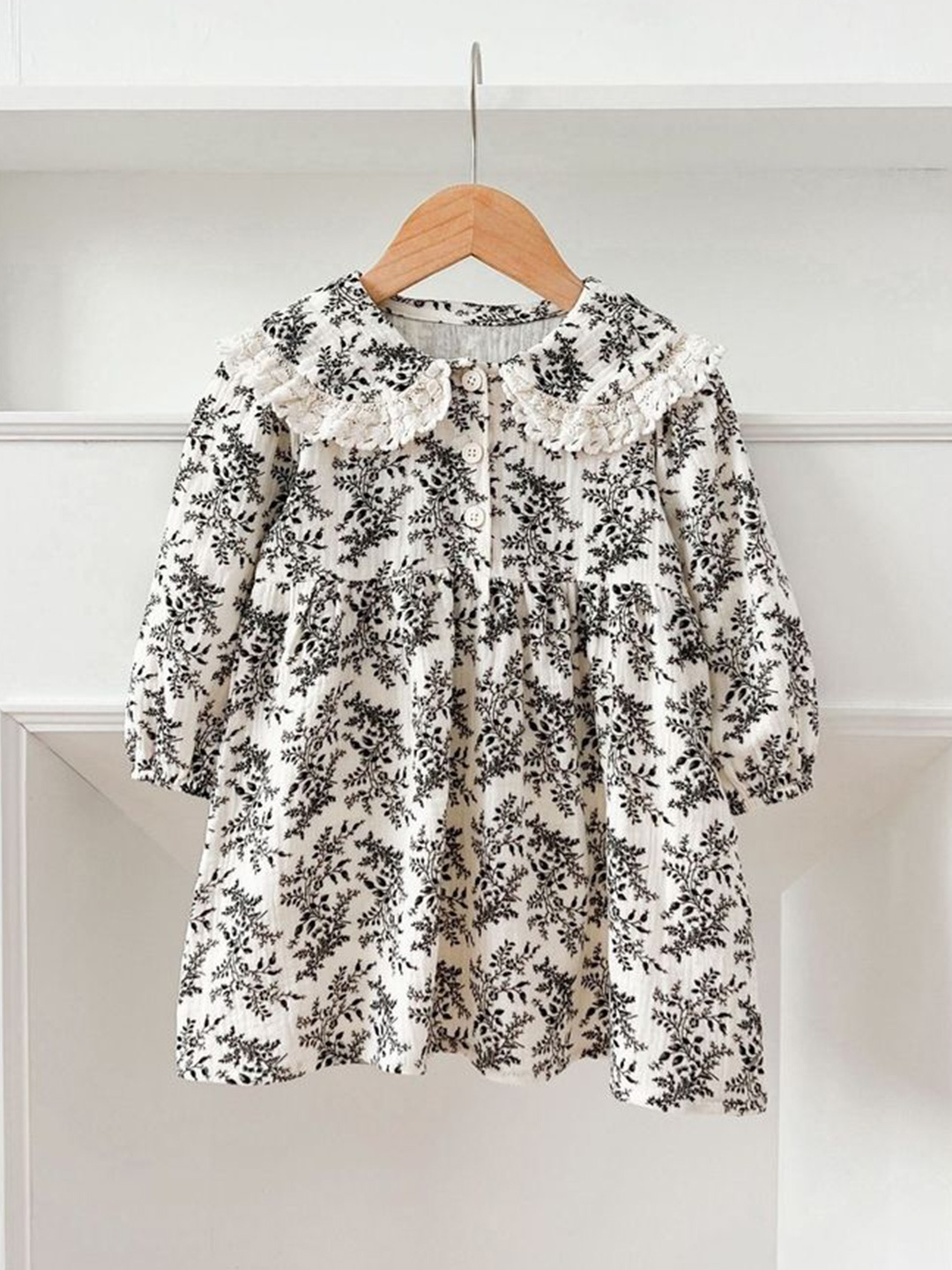 

LULU & SKY Animal Print Fit & Flare Midi Dress, Black