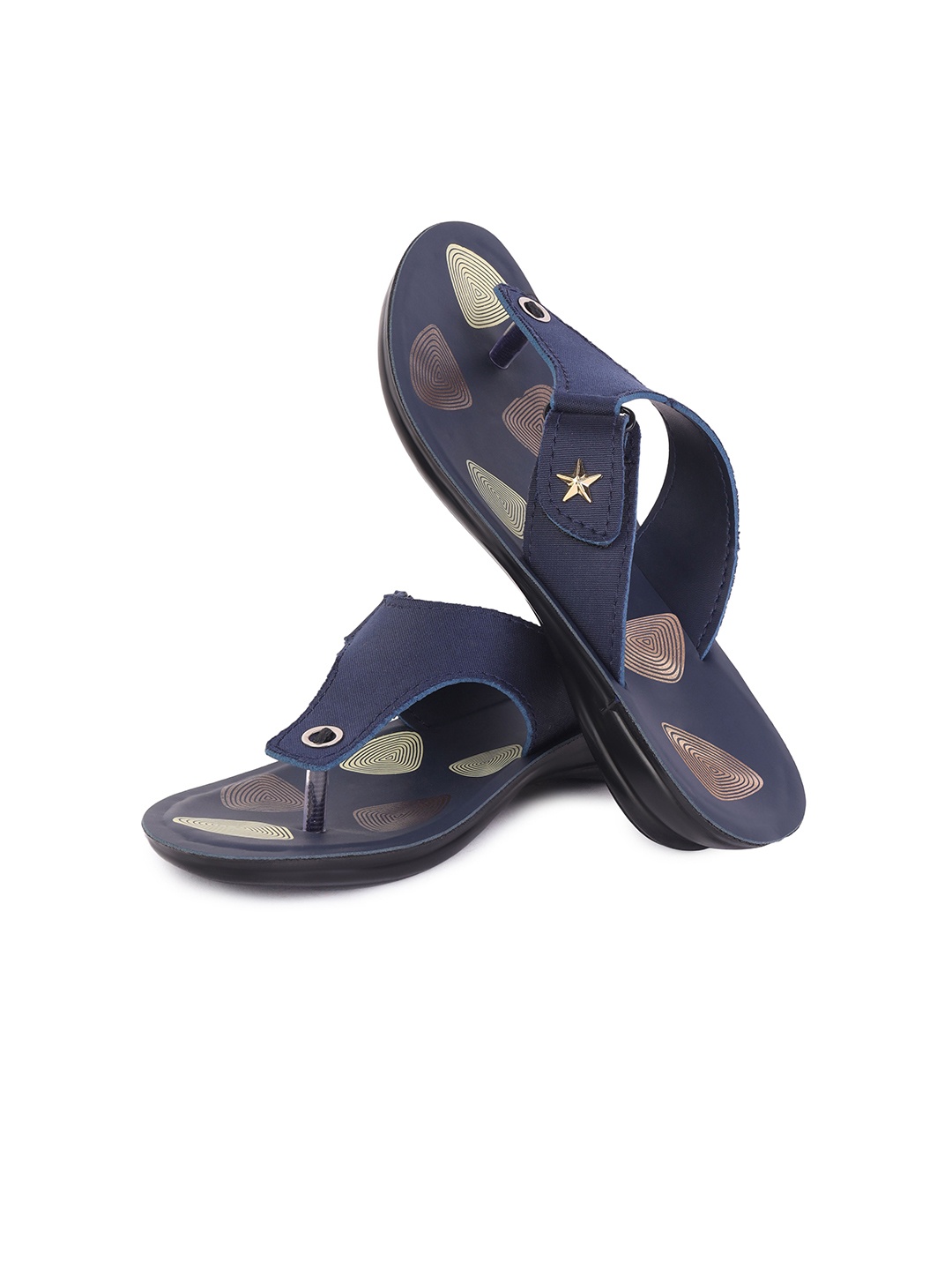 

PENNEN Women Open Toe Flats, Blue