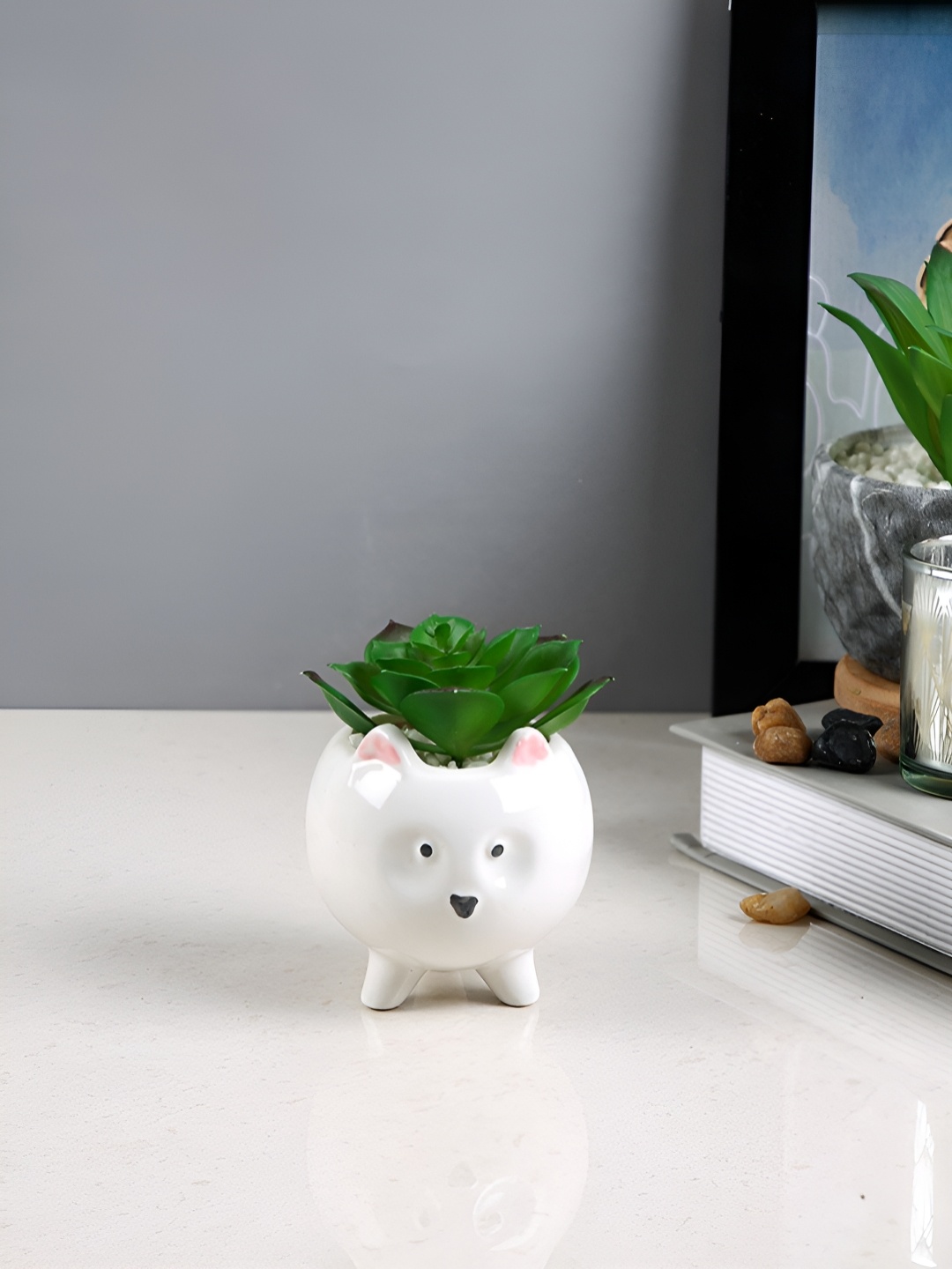 

Myntra Elegant Homes White 1 Pieces Artificial Plant With Pot