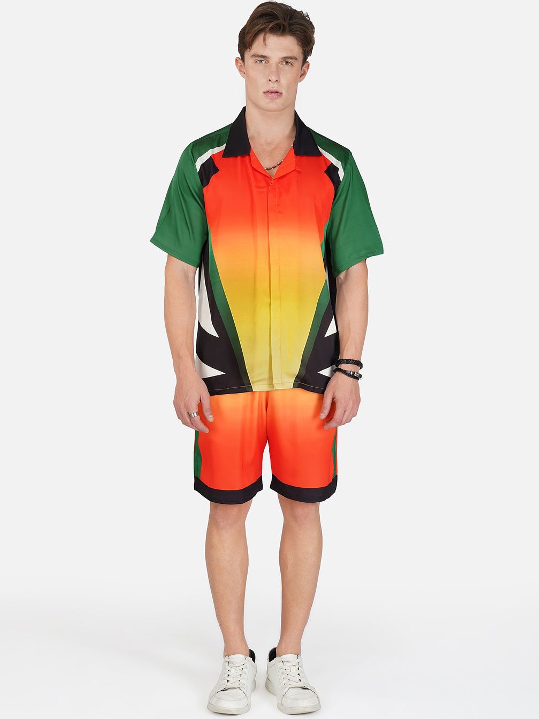 

CLUBHAVANA Men Ombre High-Rise Running Shorts, Multi