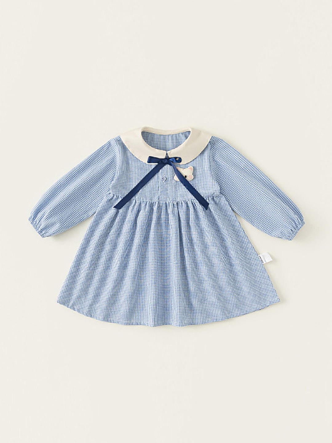 

LULU & SKY Peter Pan Collar Puff Sleeve A-Line Dress, Blue