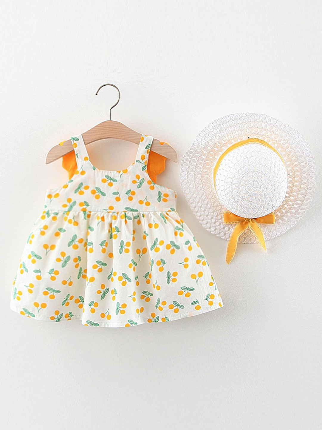 

LULU & SKY Floral Print Fit & Flare Dress, Yellow