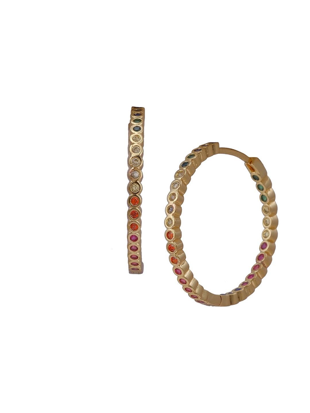 

EL JOYERO Contemporary Hoop Earrings, Gold