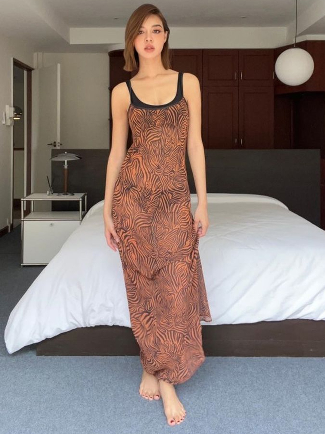 

LULU & SKY Maxi Dress, Brown