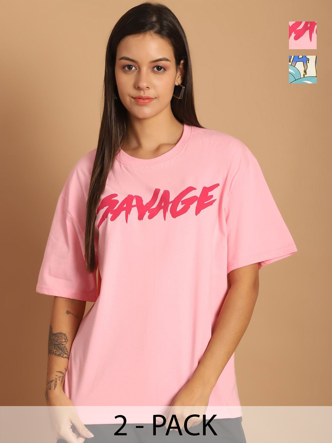 

Dreambe Women Printed T-shirt, Multi