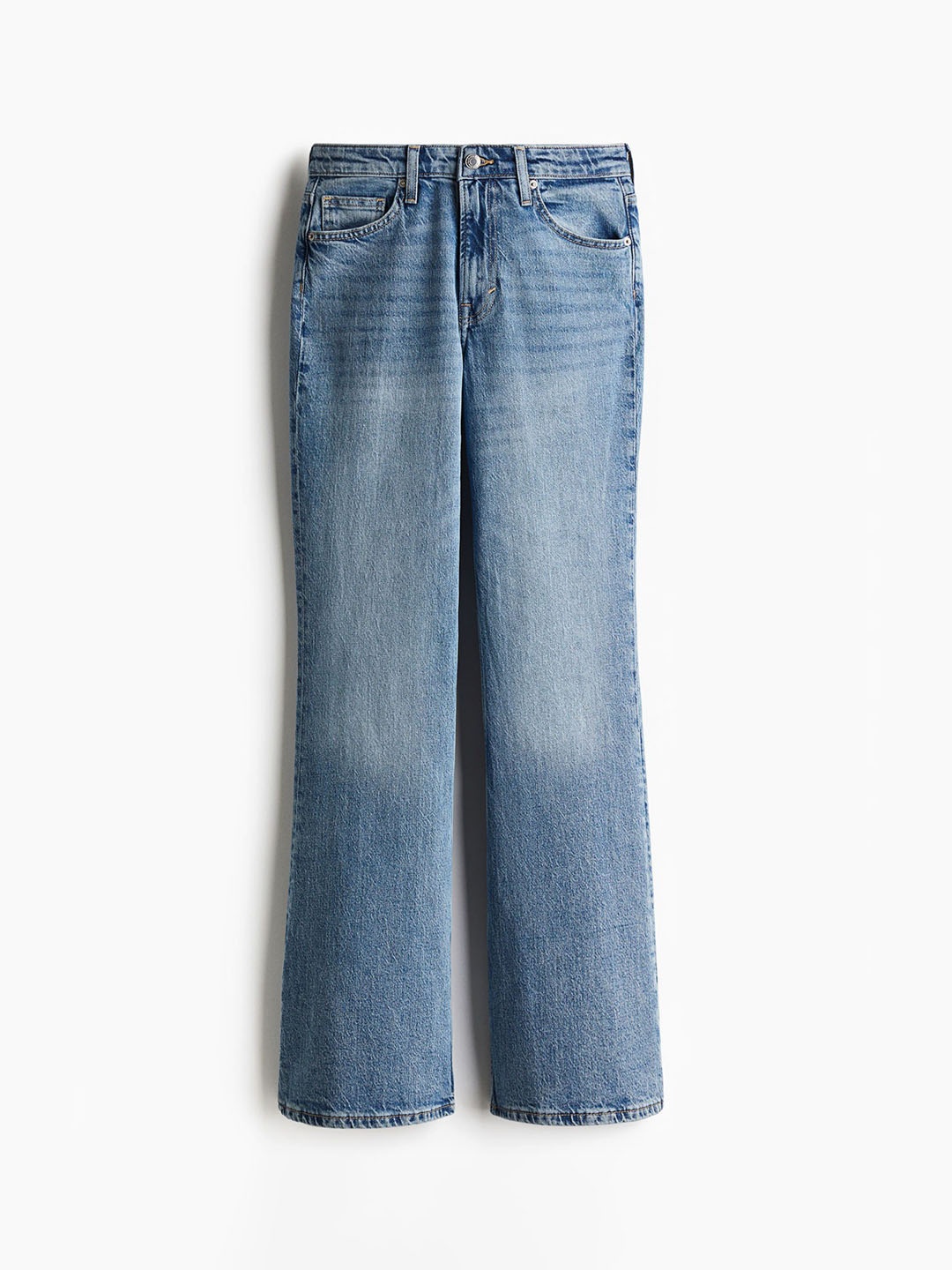 

H&M Curvy Fit Flared High Jeans, Blue