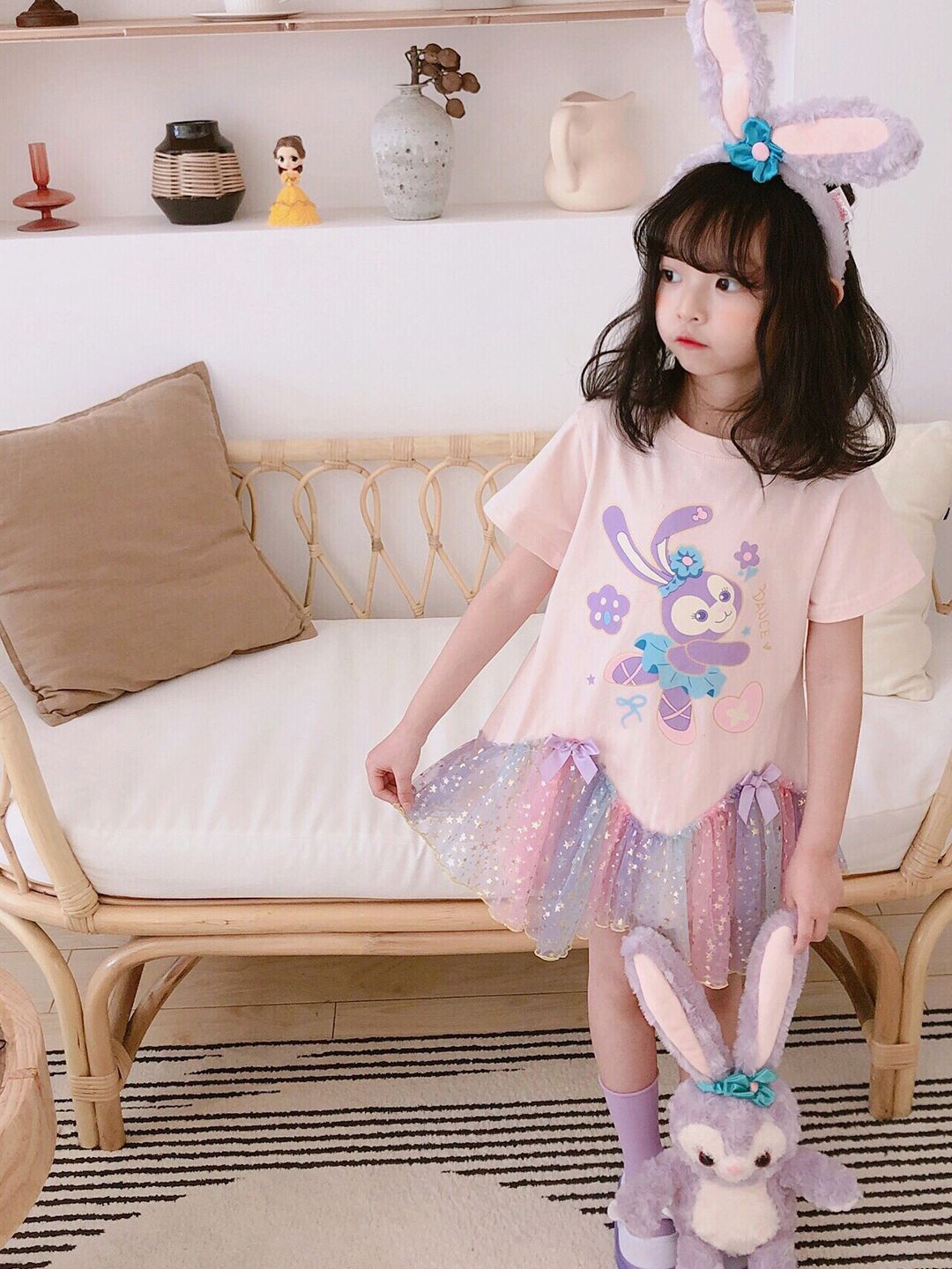 

YK Print A-Line Dress, Pink