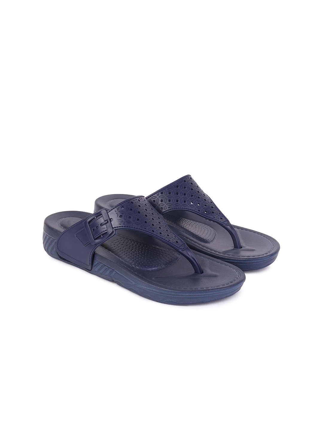 

PENNEN Women Open Toe Flats, Blue