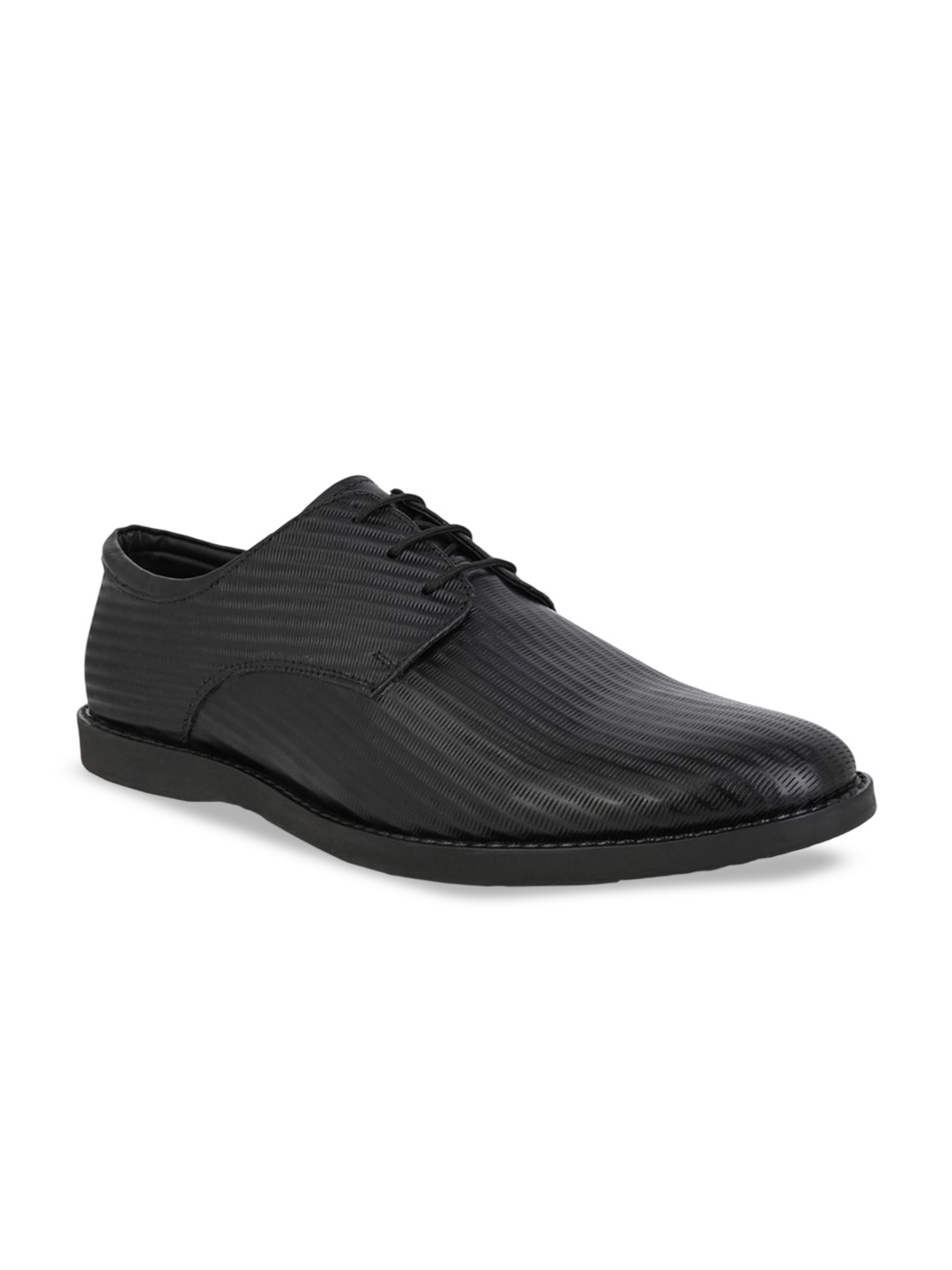 

Alberto Torresi Men Leather Formal Derbys, Black