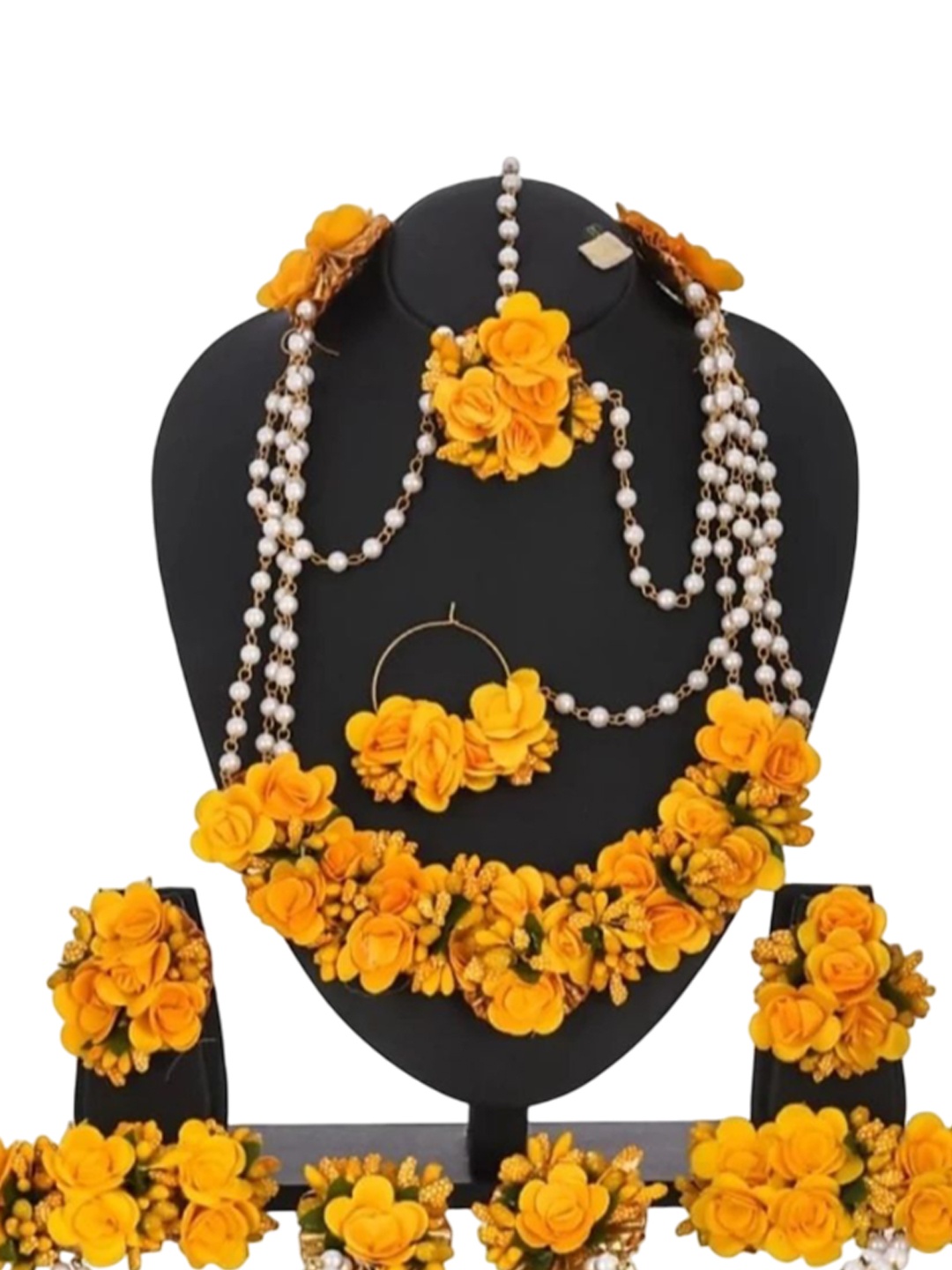 

BALIKA VADHU Blooming Elegance Flower Jewellery Set, Gold