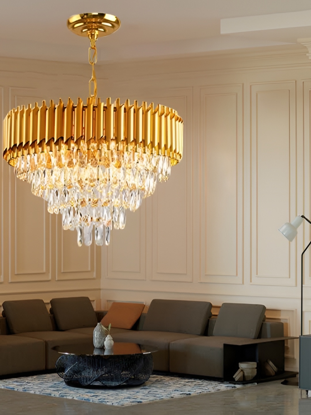 

GAUVIK Gold-Toned Textured Ceiling Lamp