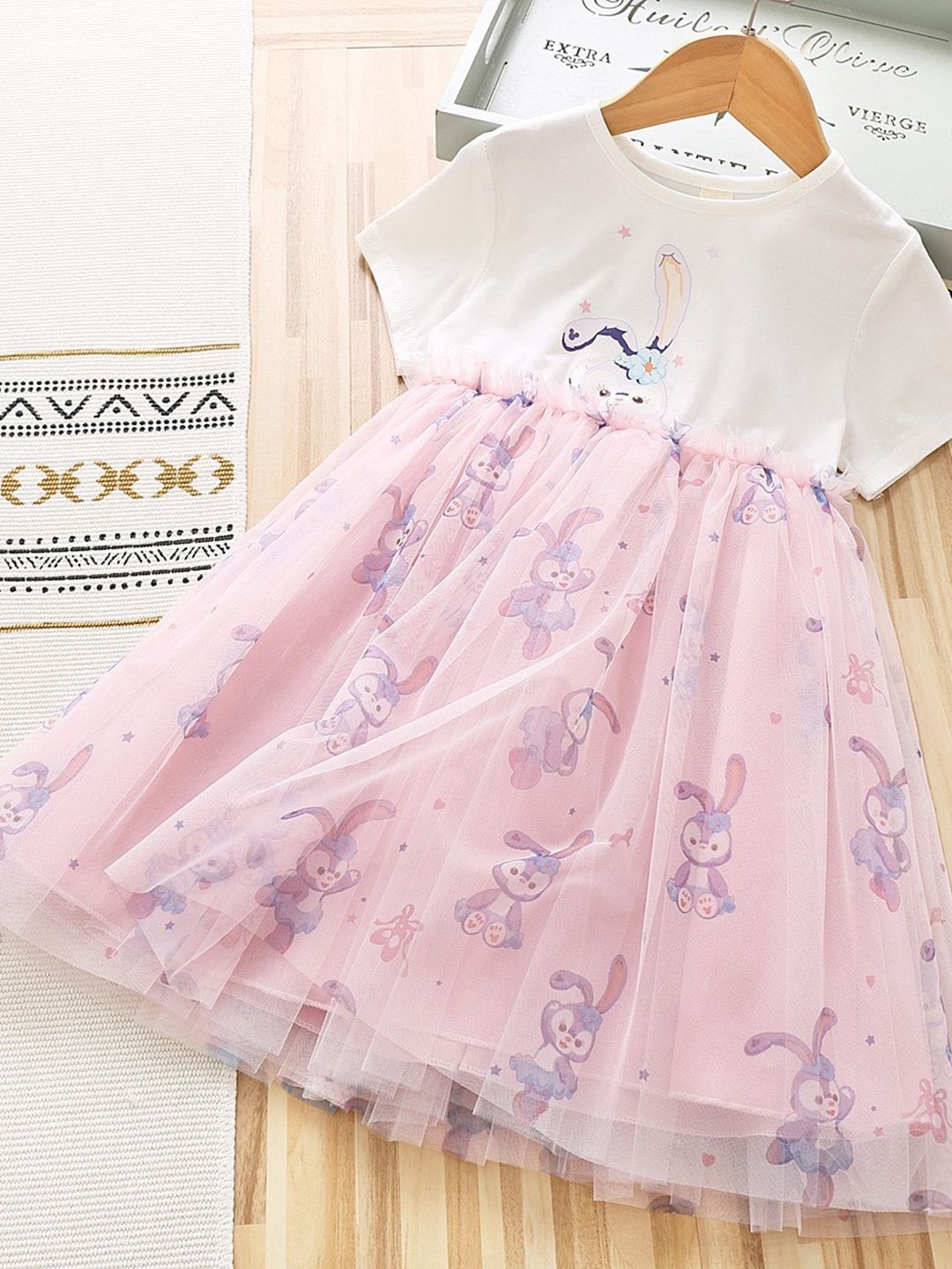 

YK Floral Print Fit & Flare Dress, Pink