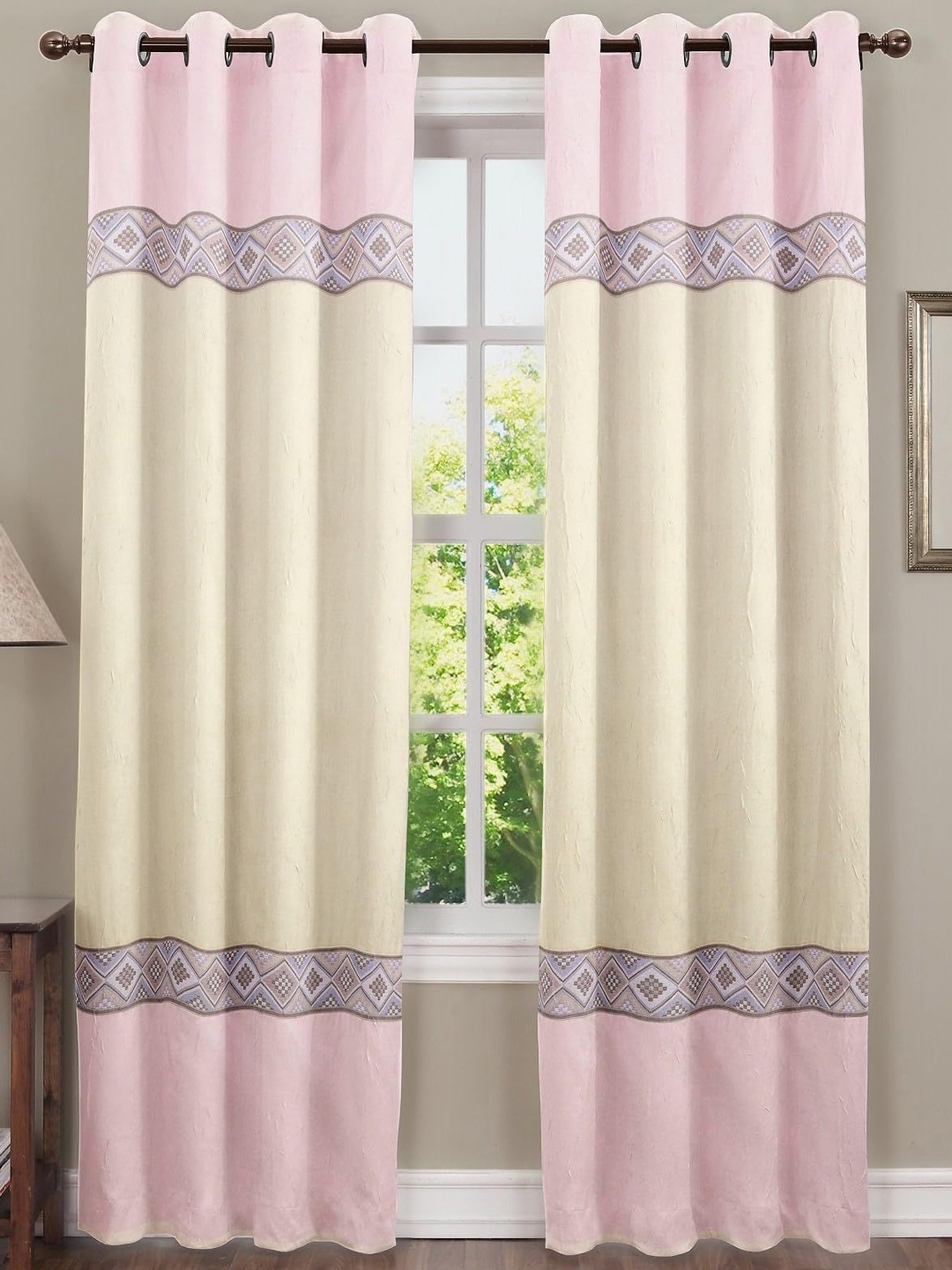 

Dekor World Multicoloured Set of 2 Long Door Curtain, Multi