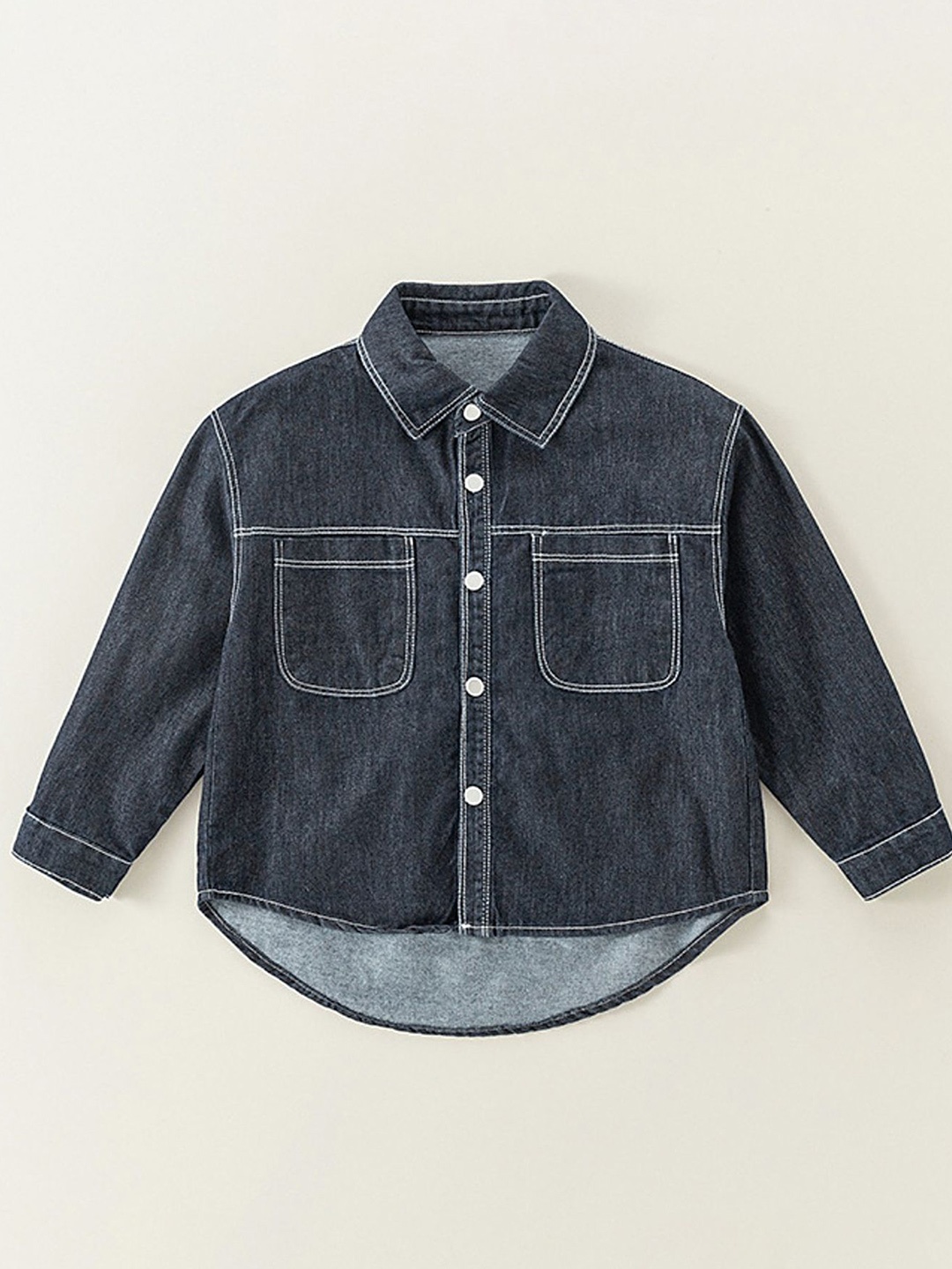 

LULU & SKY Unisex Kids Opaque Casual Shirt, Blue