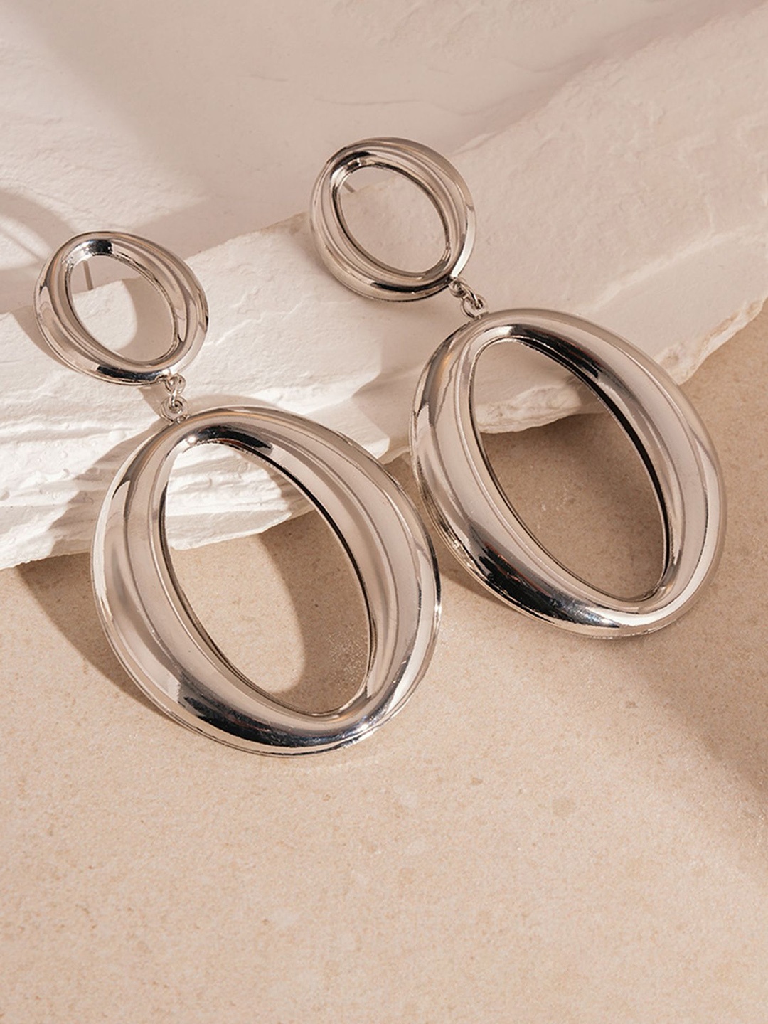

LULU & SKY Contemporary Drop Earrings, Silver