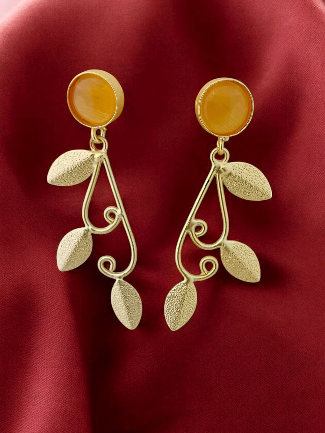 

TISHUL JEWELS Classic Drop Earrings, Yellow