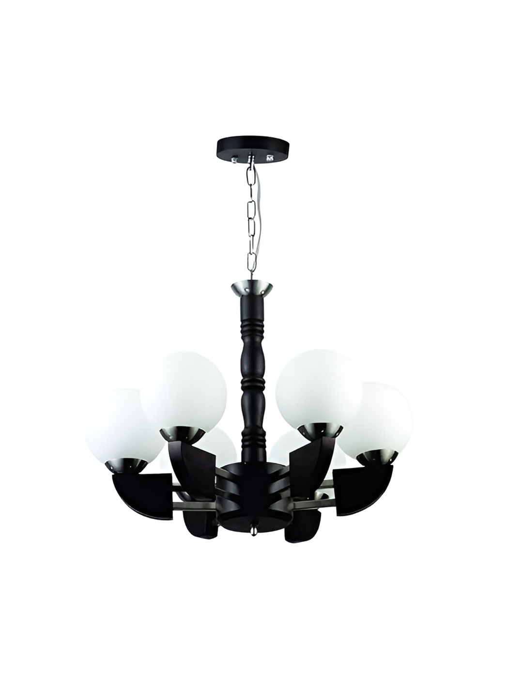 

GAUVIK Black & White Glass Ceiling Lamp