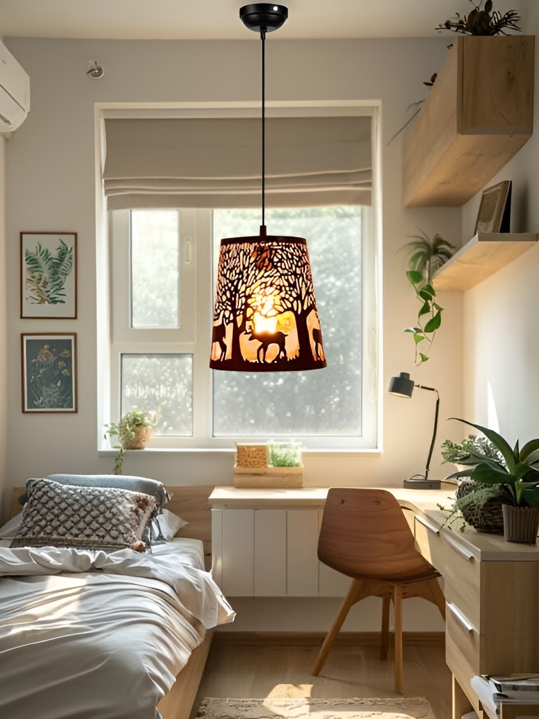

GAUVIK Black Printed Ceiling Lamp