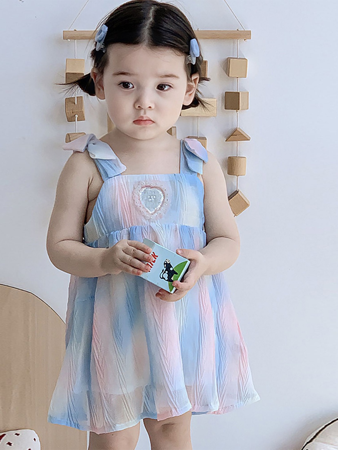 

LULU & SKY Striped Fit & Flare Dress, Blue
