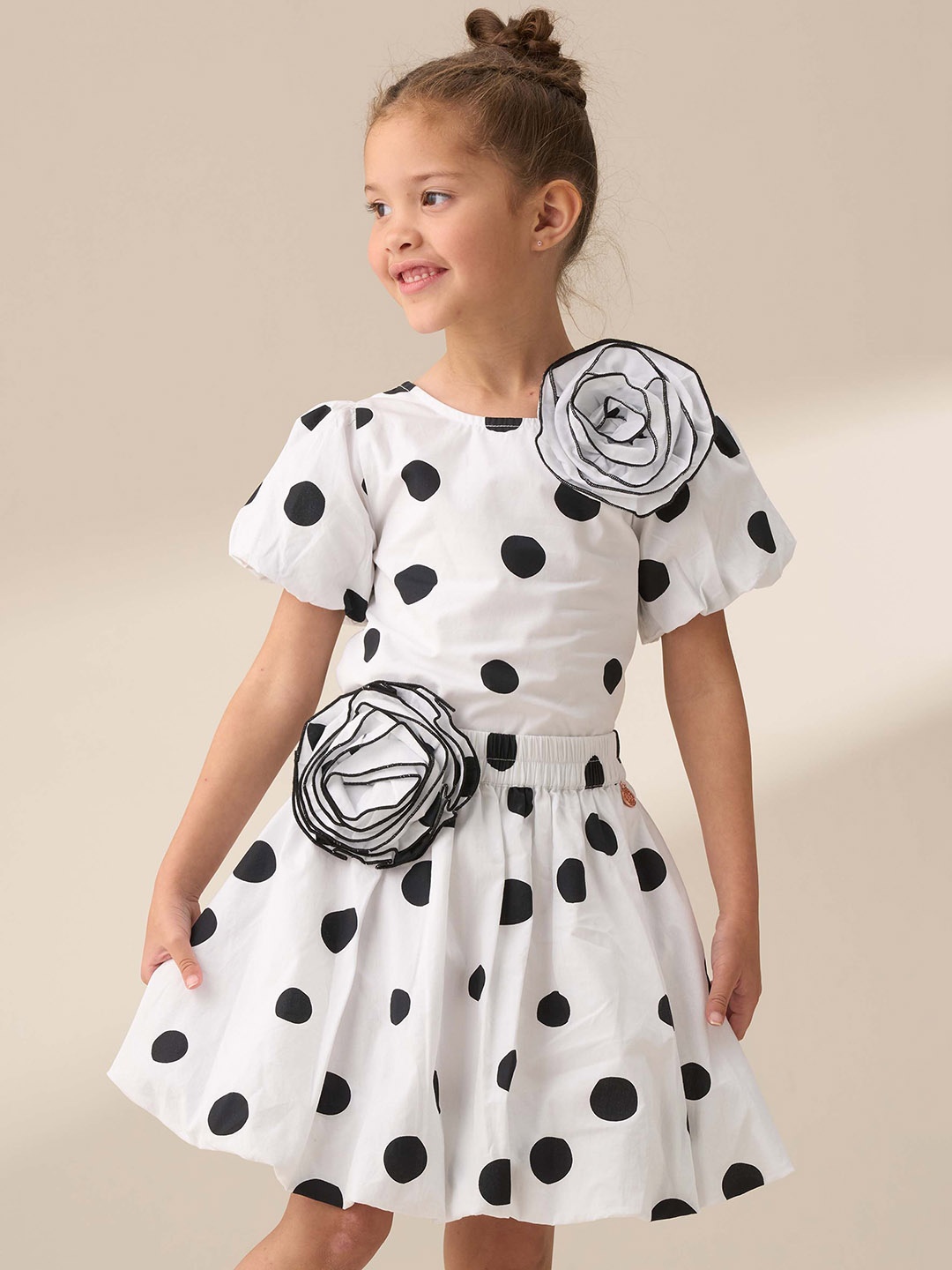 

Angel & Rocket Amari Spotty PuffballSkirt, White
