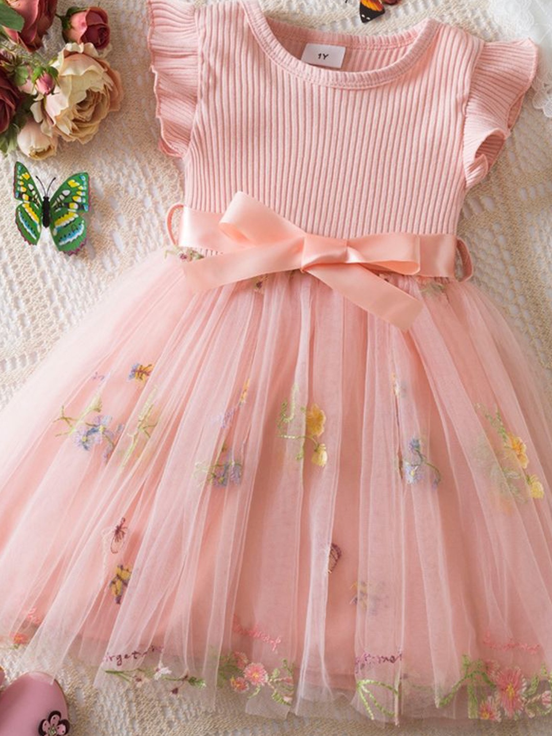 

LULU & SKY Fit & Flare Dress, Pink