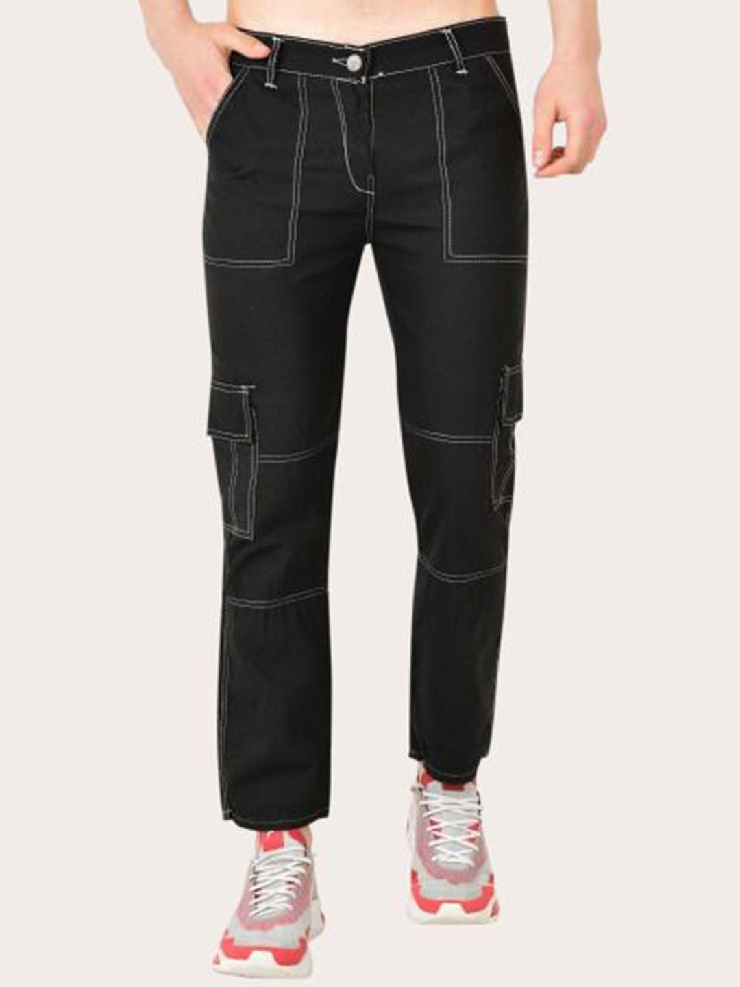

COMFITS Men Classic Highly Distressed Stretchable Jeans, Black