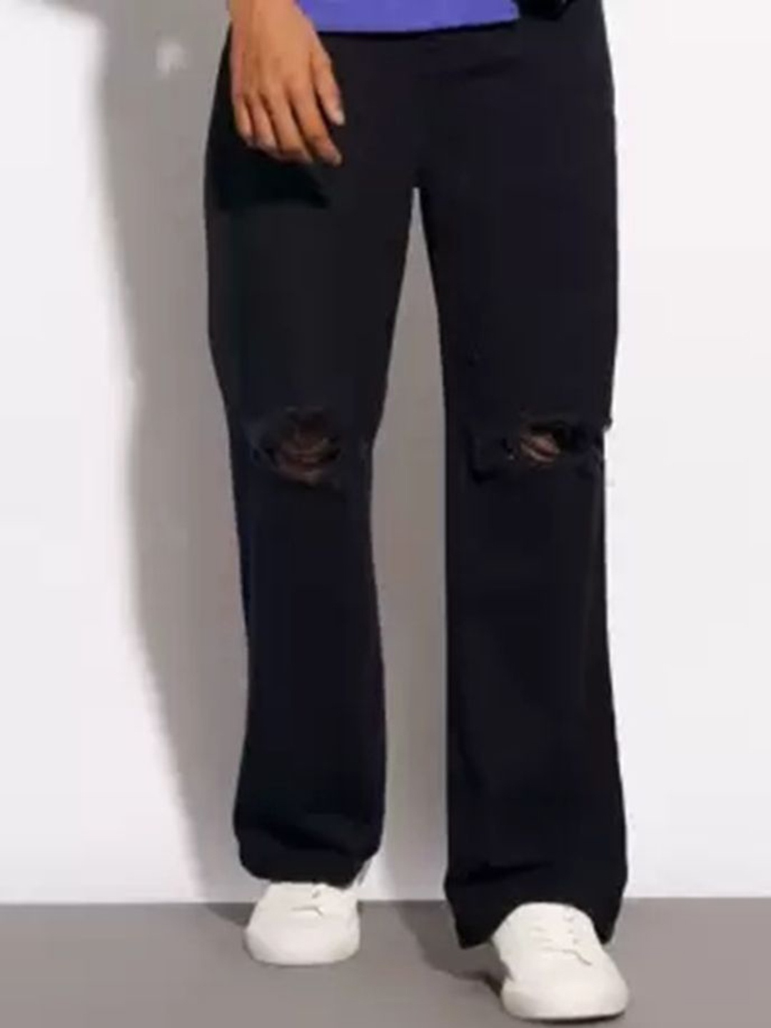 

COMFITS Men Classic Highly Distressed Stretchable Jeans, Black