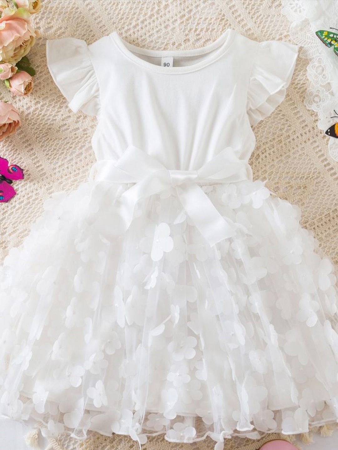

LULU & SKY Peplum Dress, White