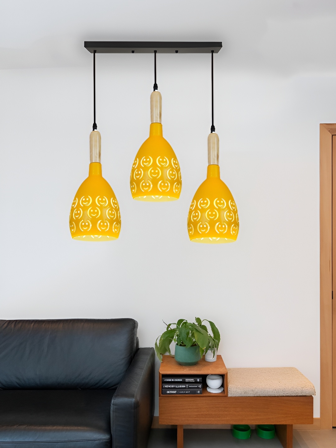 

GAUVIK Yellow Printed Aluminium Ceiling Lamp