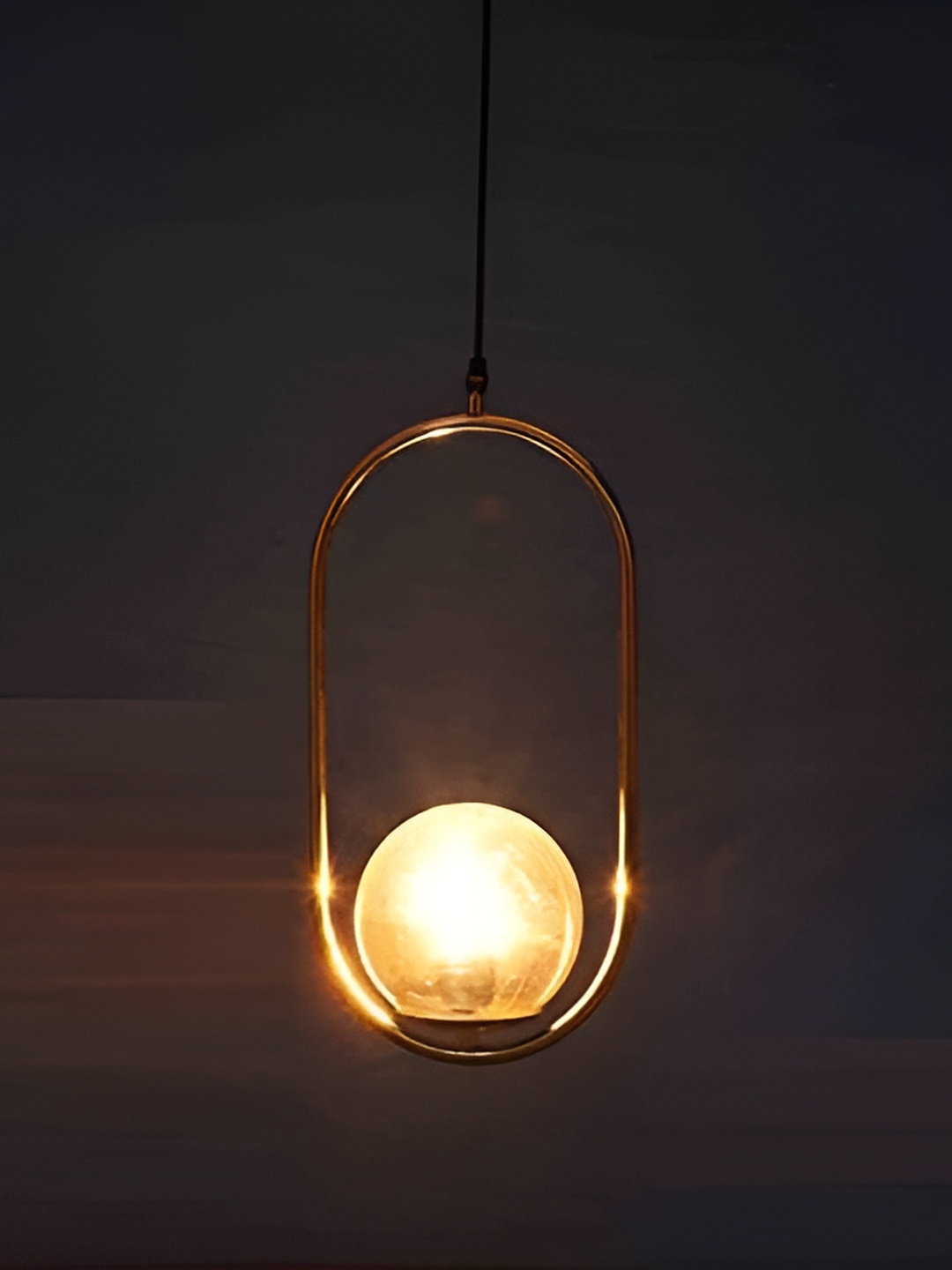 

GAUVIK Gold-Toned Glass Ceiling Lamp