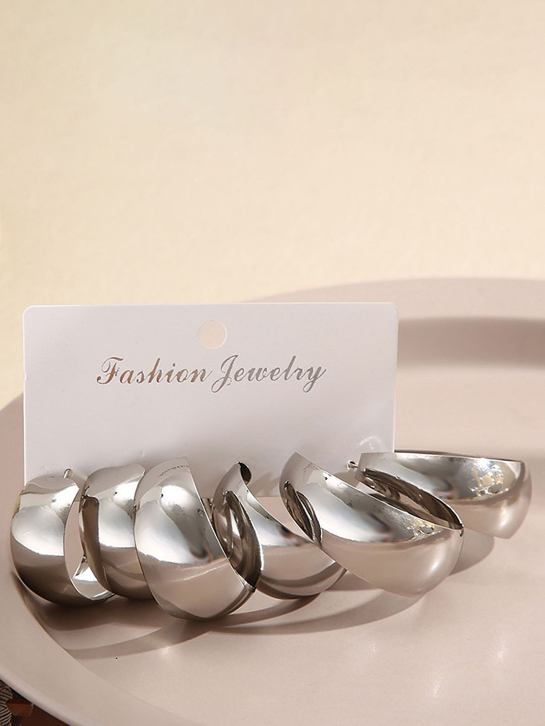 

LULU & SKY Contemporary Studs Earrings, Silver