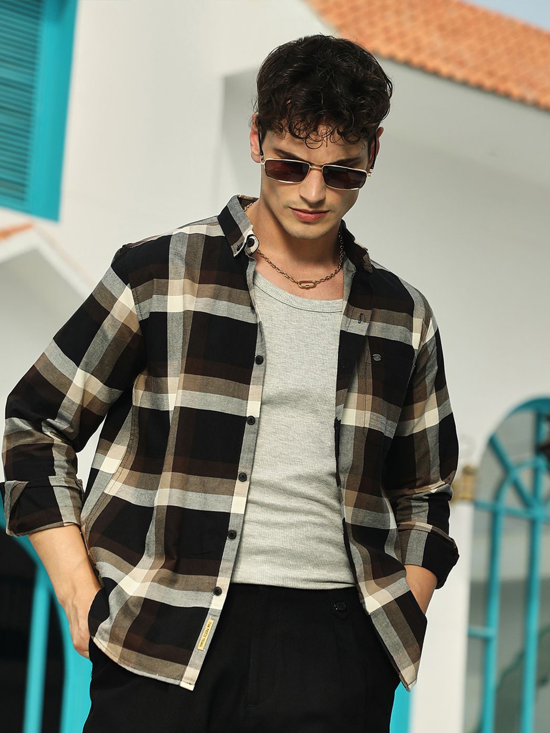 

Campus Sutra Men Classic Opaque Checked Casual Shirt, Multi