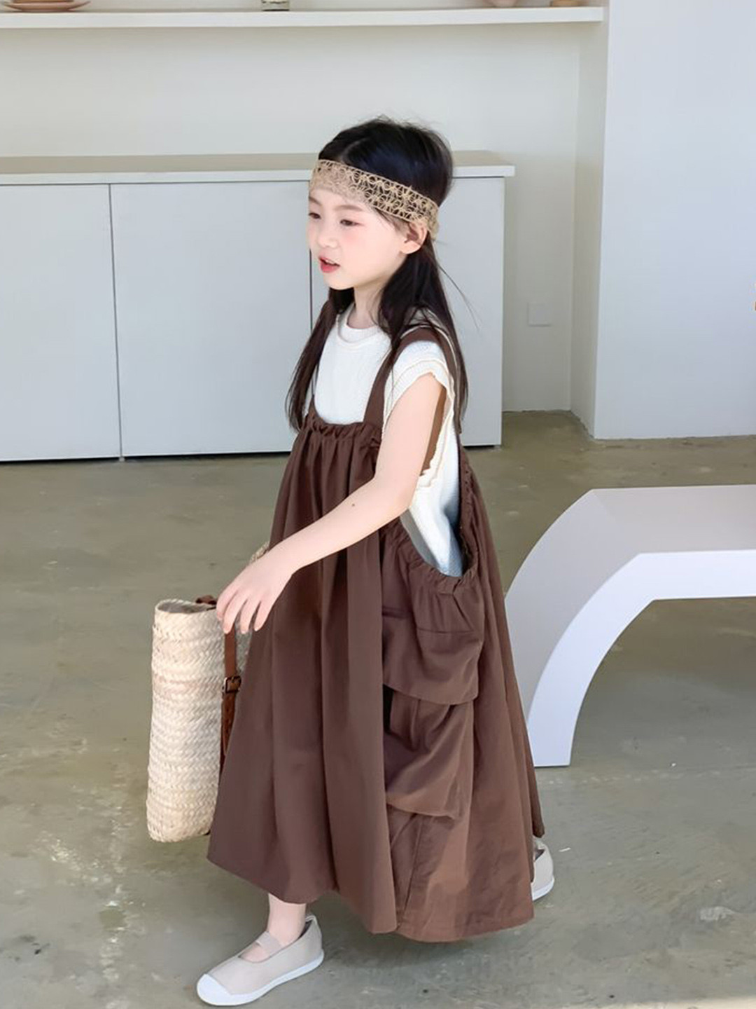 

LULU & SKY A-Line Dress, Brown