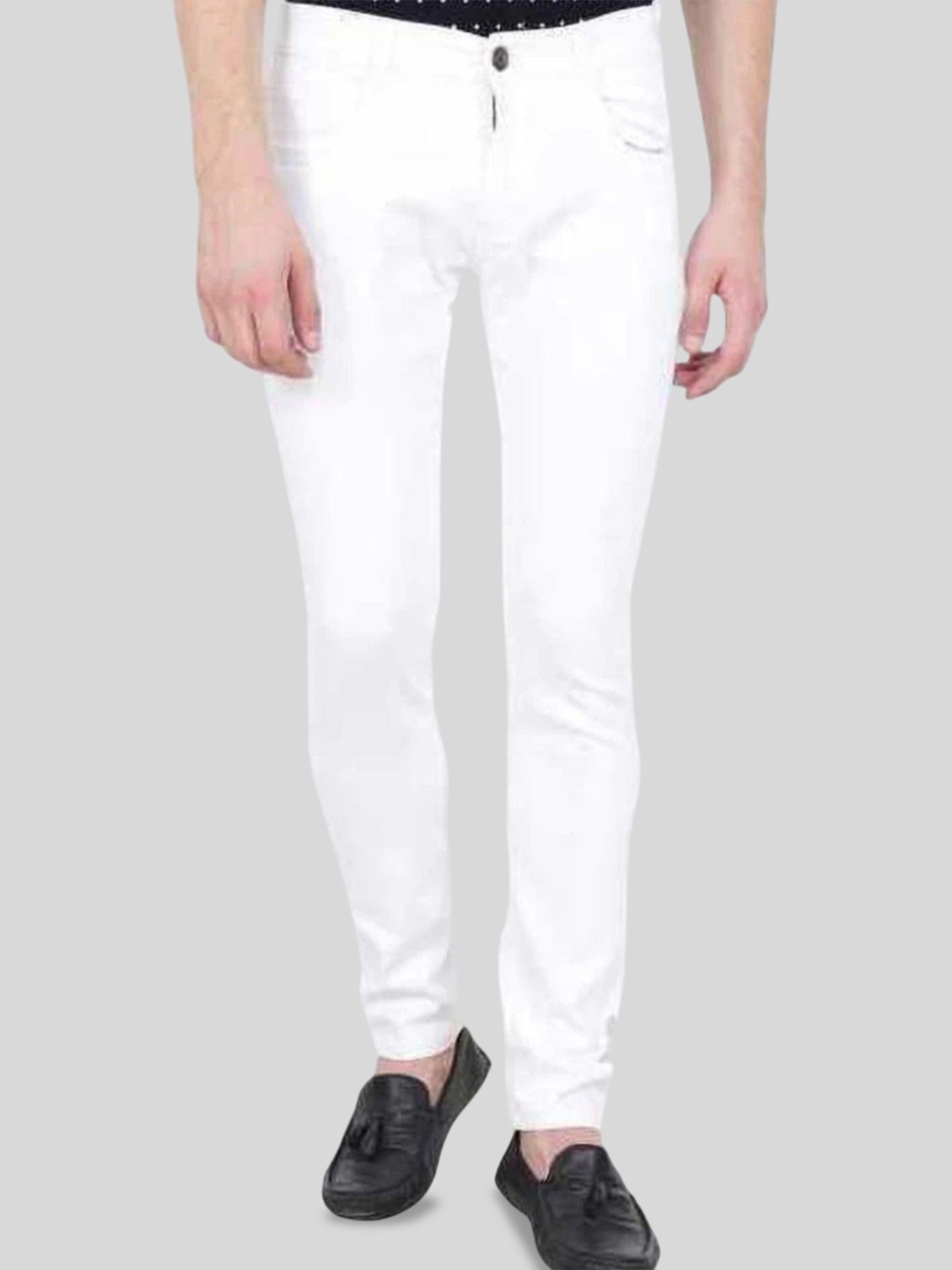 

COMFITS Men Classic Highly Distressed Stretchable Jeans, White
