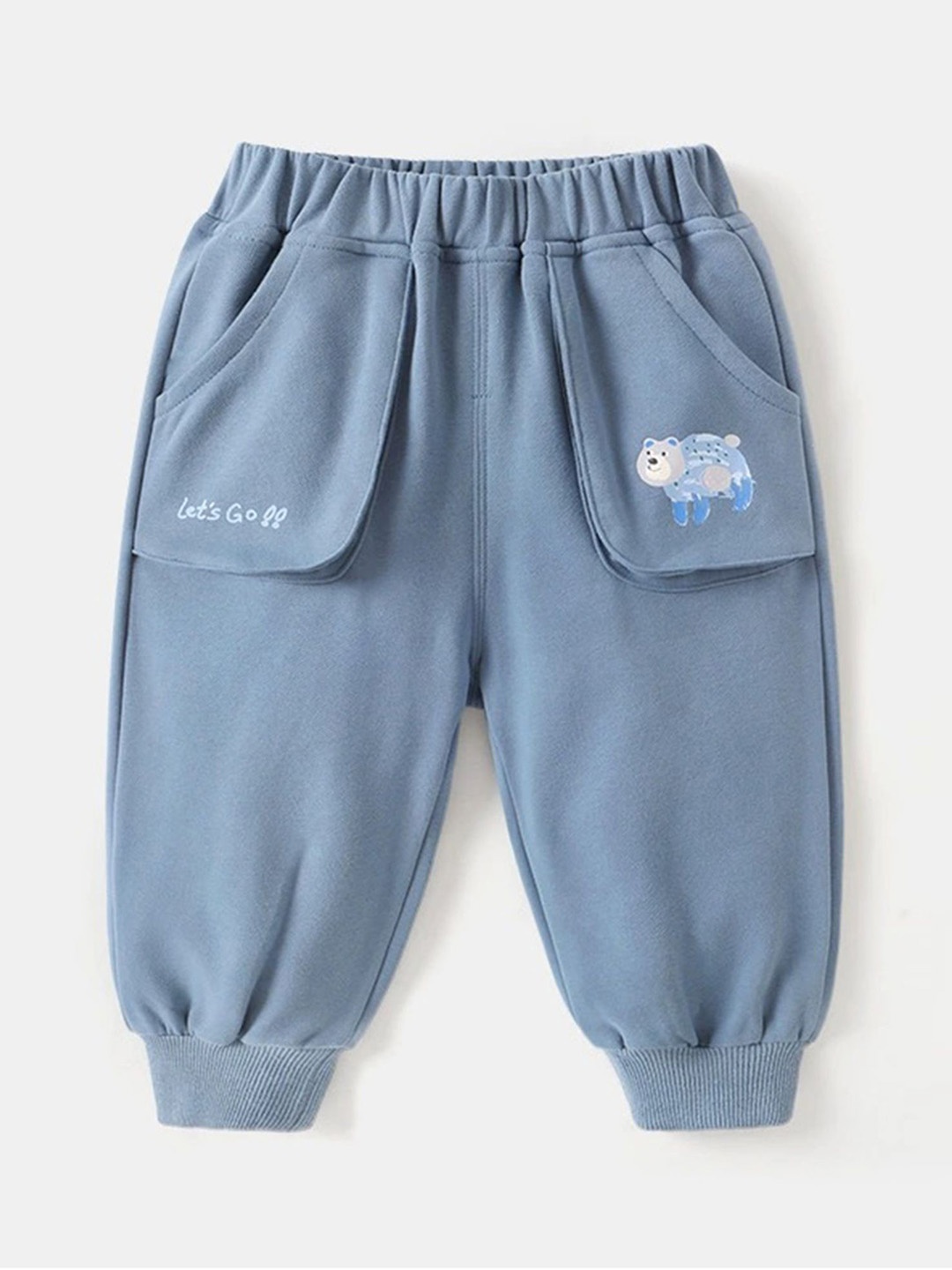 

LULU & SKY Boys Loose Fit High-Rise Joggers Trousers, Blue