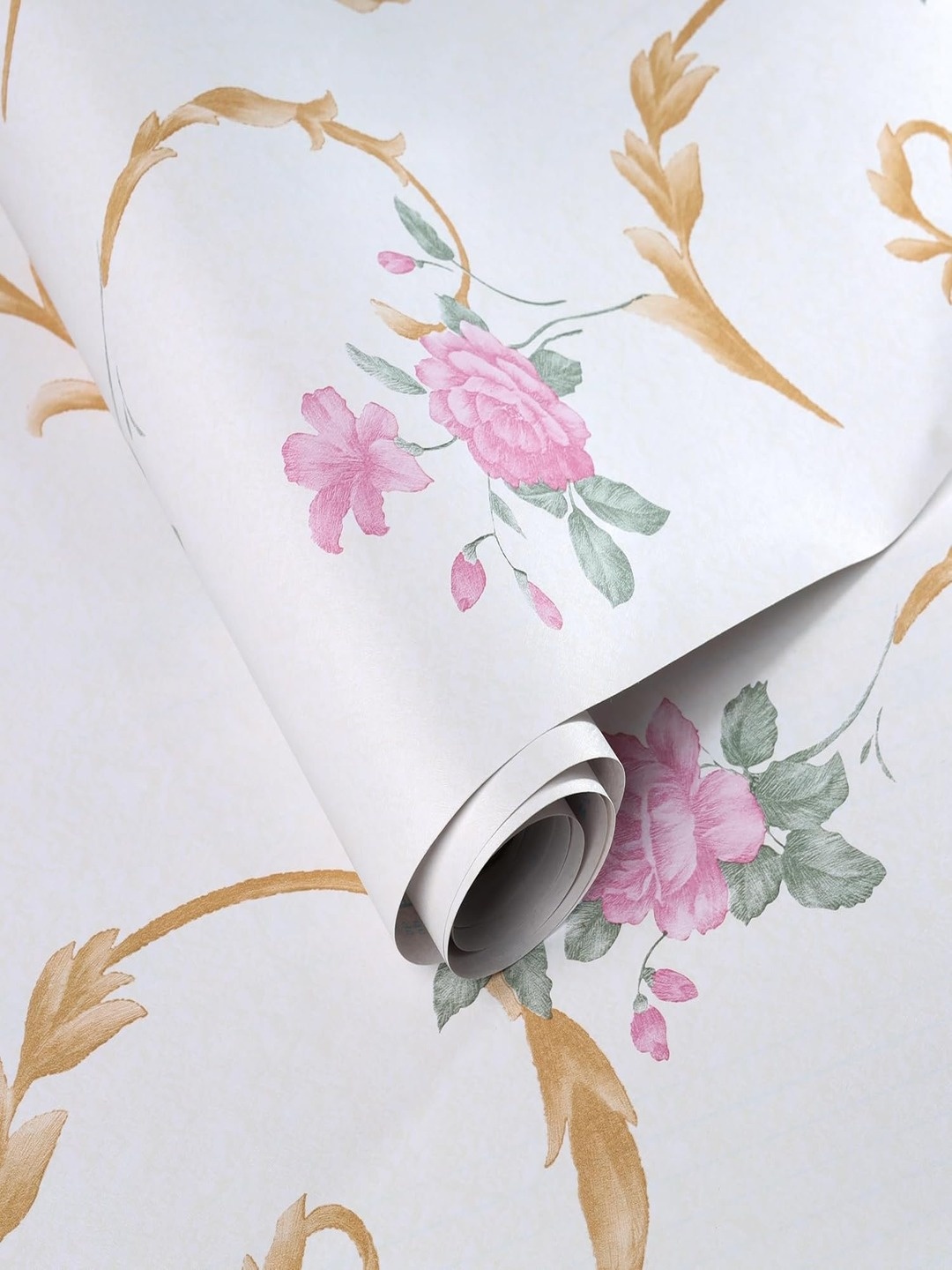 

HOMEMATES White & Brown Printed Waterproof Wall Sticker