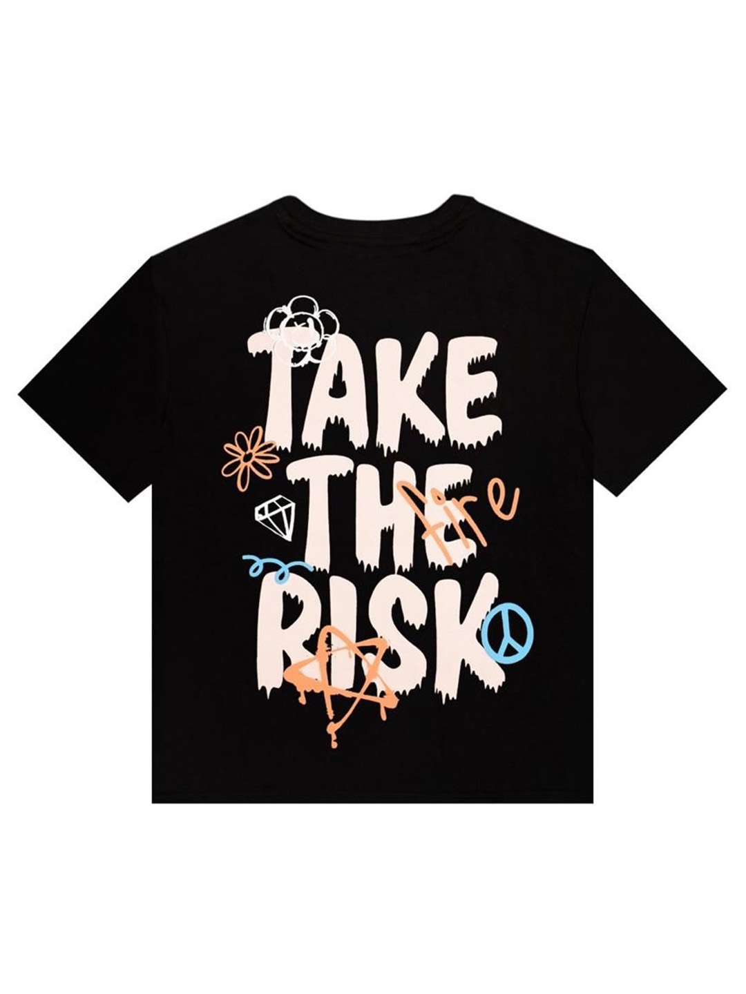 

OUTDRIP Men Typography Printed V-Neck Monochrome T-shirt, Black