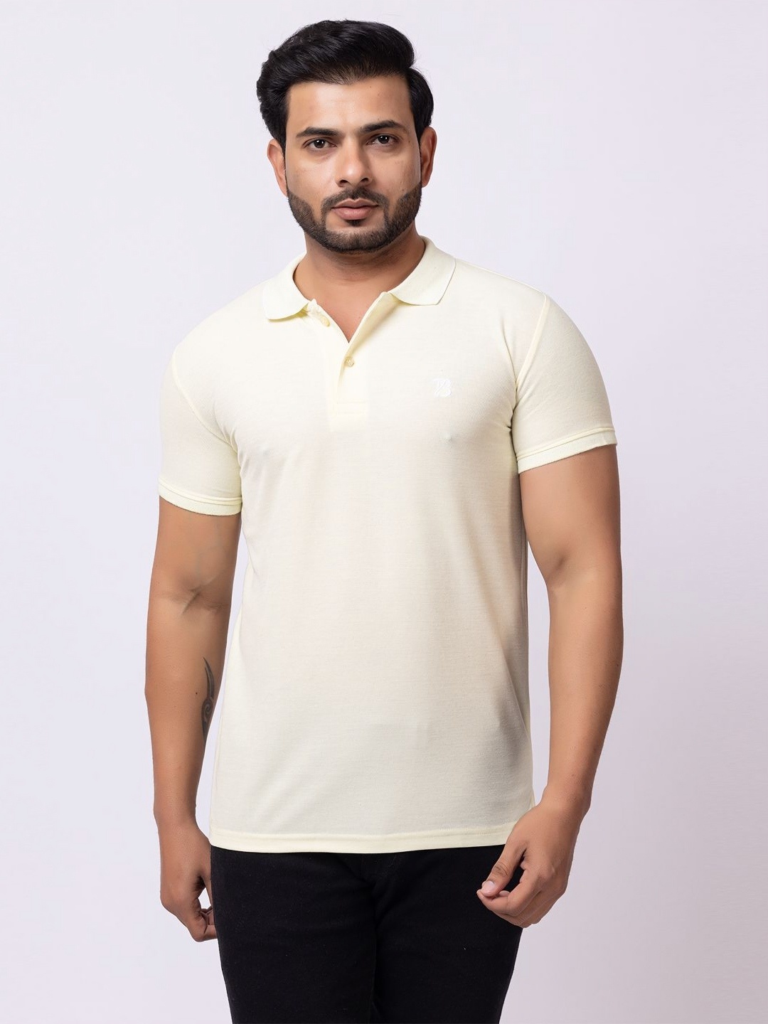 

GEE 5 Men Printed Polo Collar T-shirt, Yellow