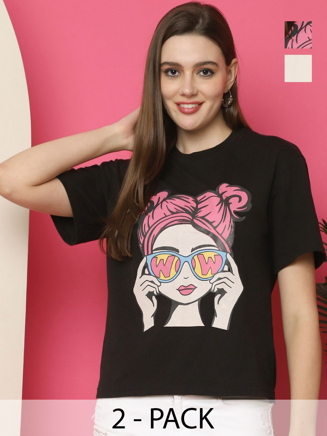 

Dreambe Women Printed T-shirt, Multi