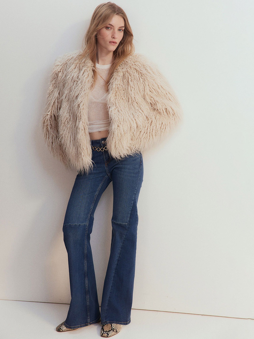 

H&M Flared Low Jeans, Blue