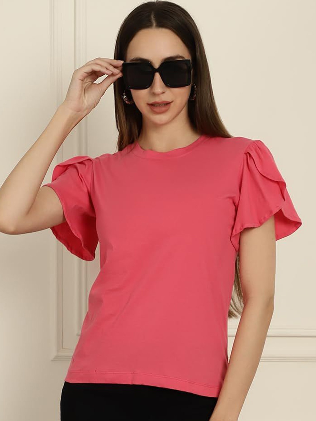 

SZN Flared Sleeve Top, Pink