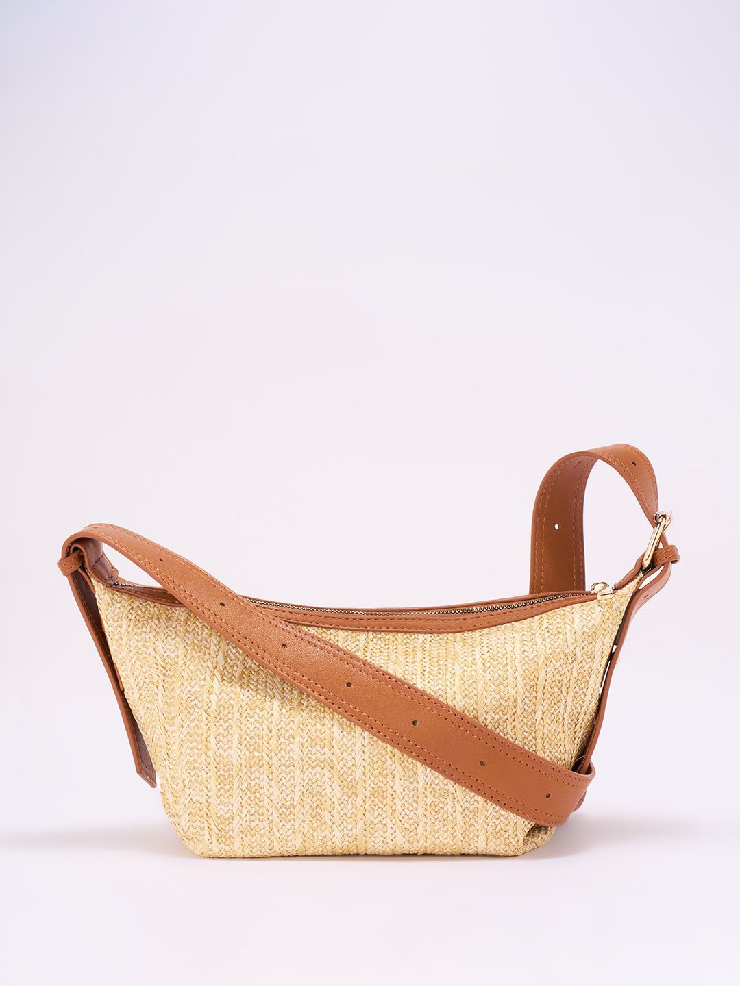 

Forever Glam by Pantaloons PU Structured Shoulder Bag, Beige